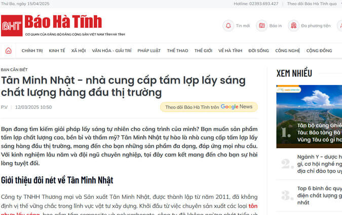 báo hà tĩnh