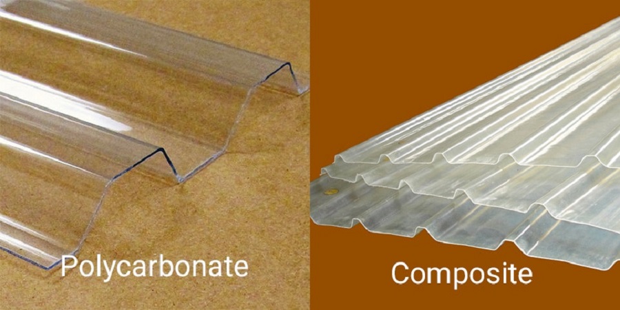 Tấm nhựa lấy sáng Composite sợi thủy tinh là gì? So sánh Tấm Nhựa Polycarbonate và Tấm nhựa Composite sợi thủy tinh.