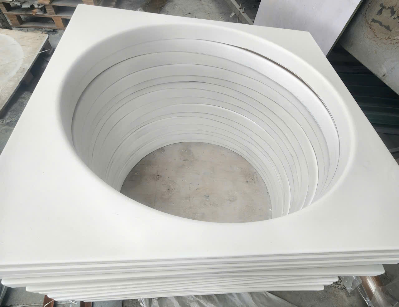 Phiễu gom gió quạt Composite