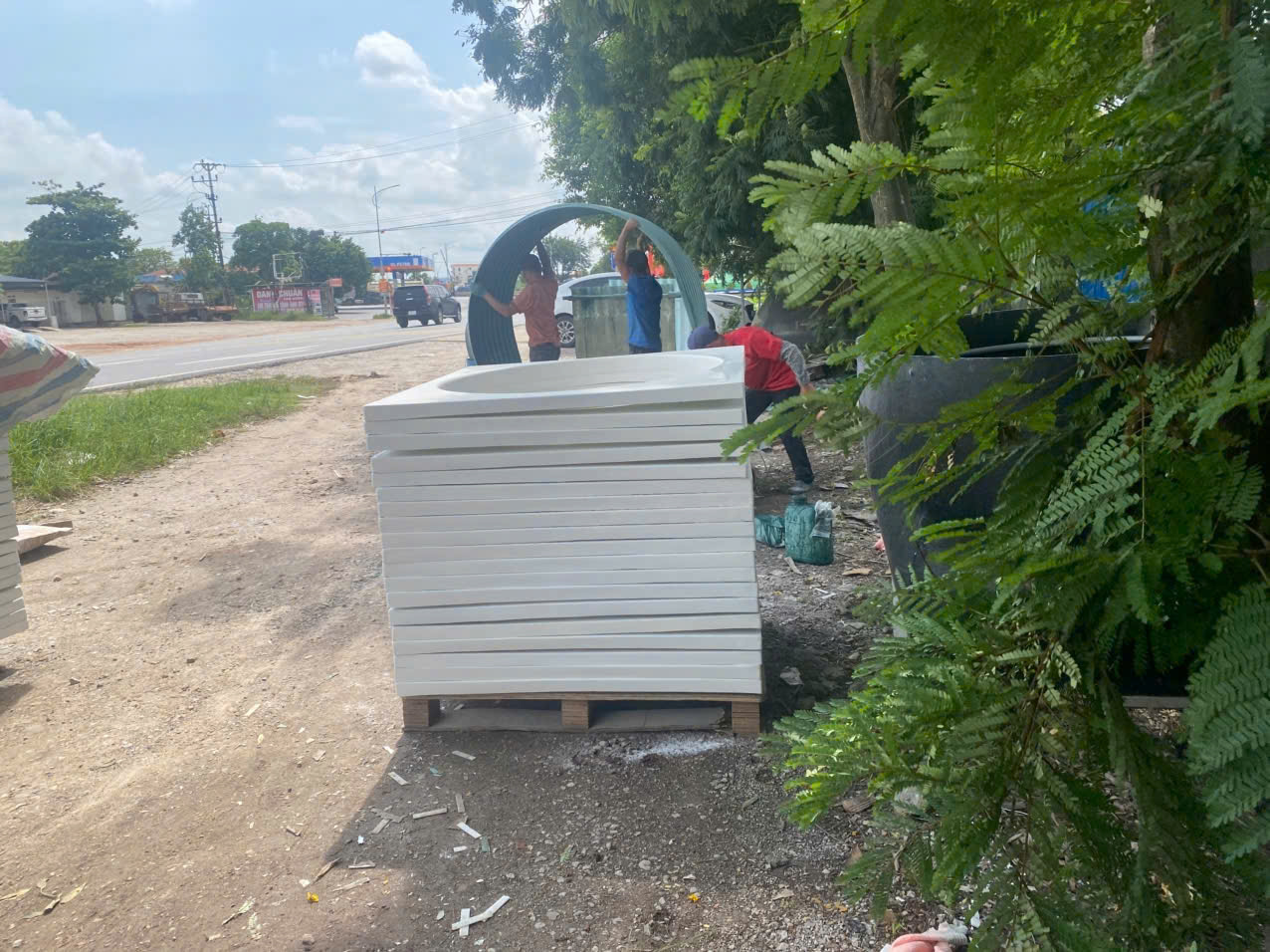 Phiễu gom gió quạt Composite